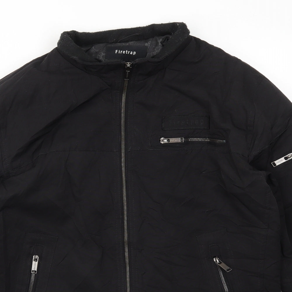 FIRE TRAP Mens Black   Jacket Coat Size M