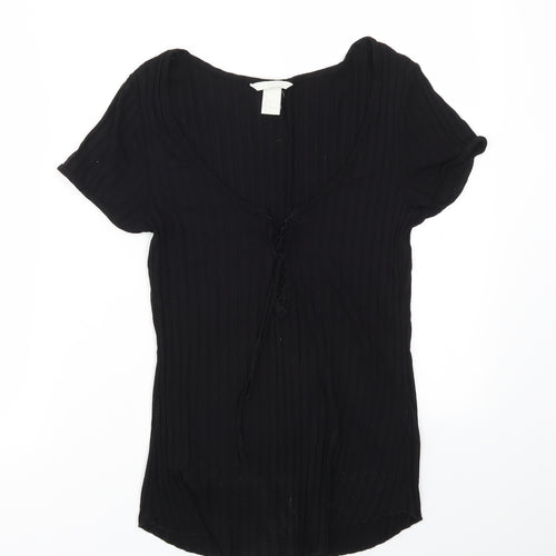 H&M Womens Black   Basic T-Shirt Size M