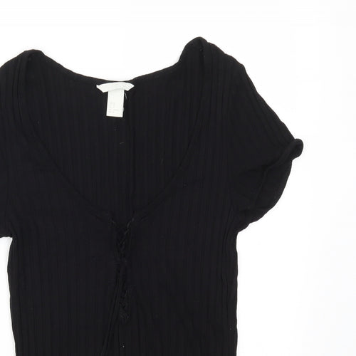 H&M Womens Black   Basic T-Shirt Size M