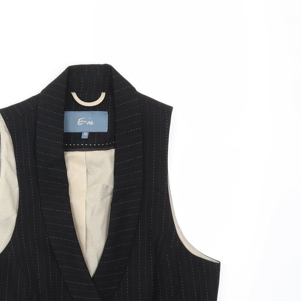 EVIE  Womens Black   Jacket Suit Waistcoat Size 12