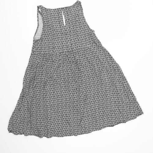 H&M Womens Black Geometric  Fit & Flare  Size 8