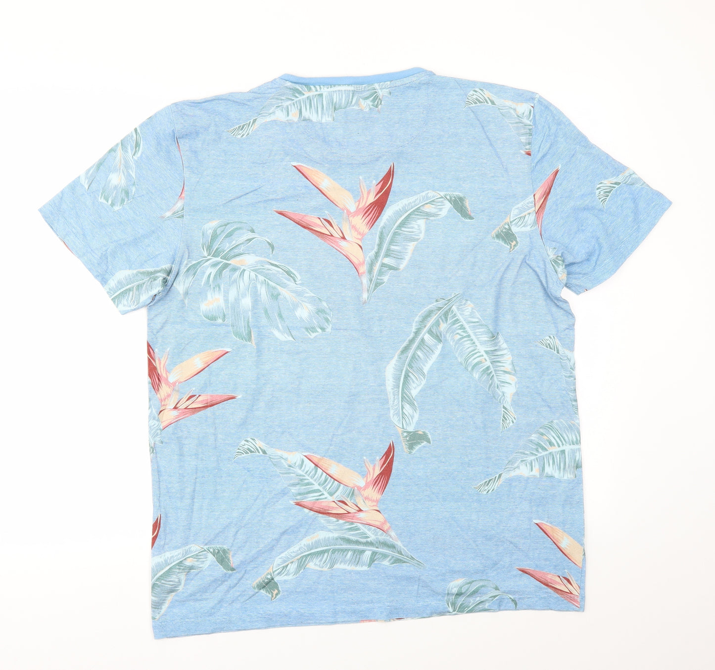 NEXT Mens Blue Floral   T-Shirt Size L