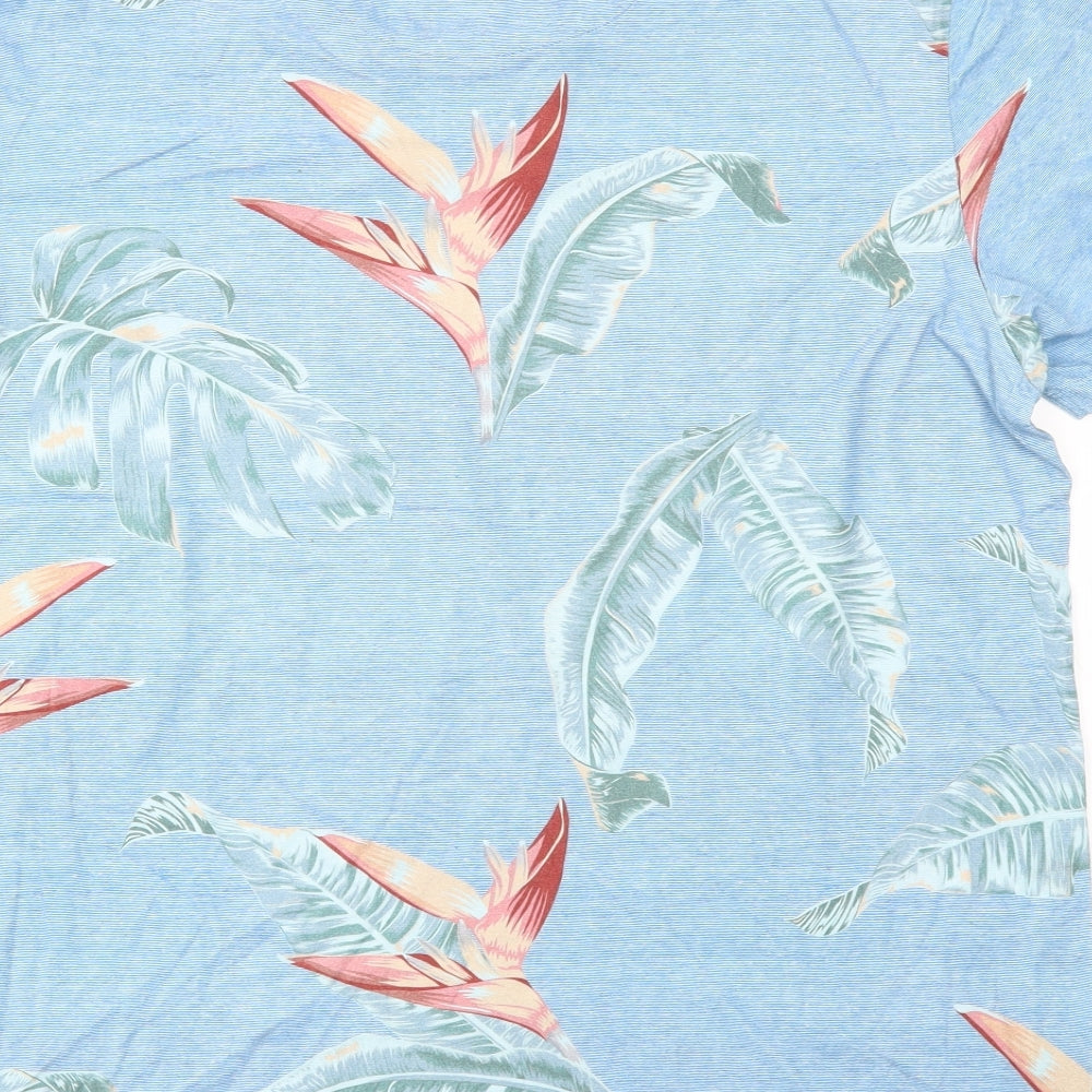 NEXT Mens Blue Floral   T-Shirt Size L