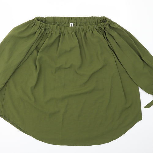 Abollria Womens Green   Basic Blouse Size 2XL