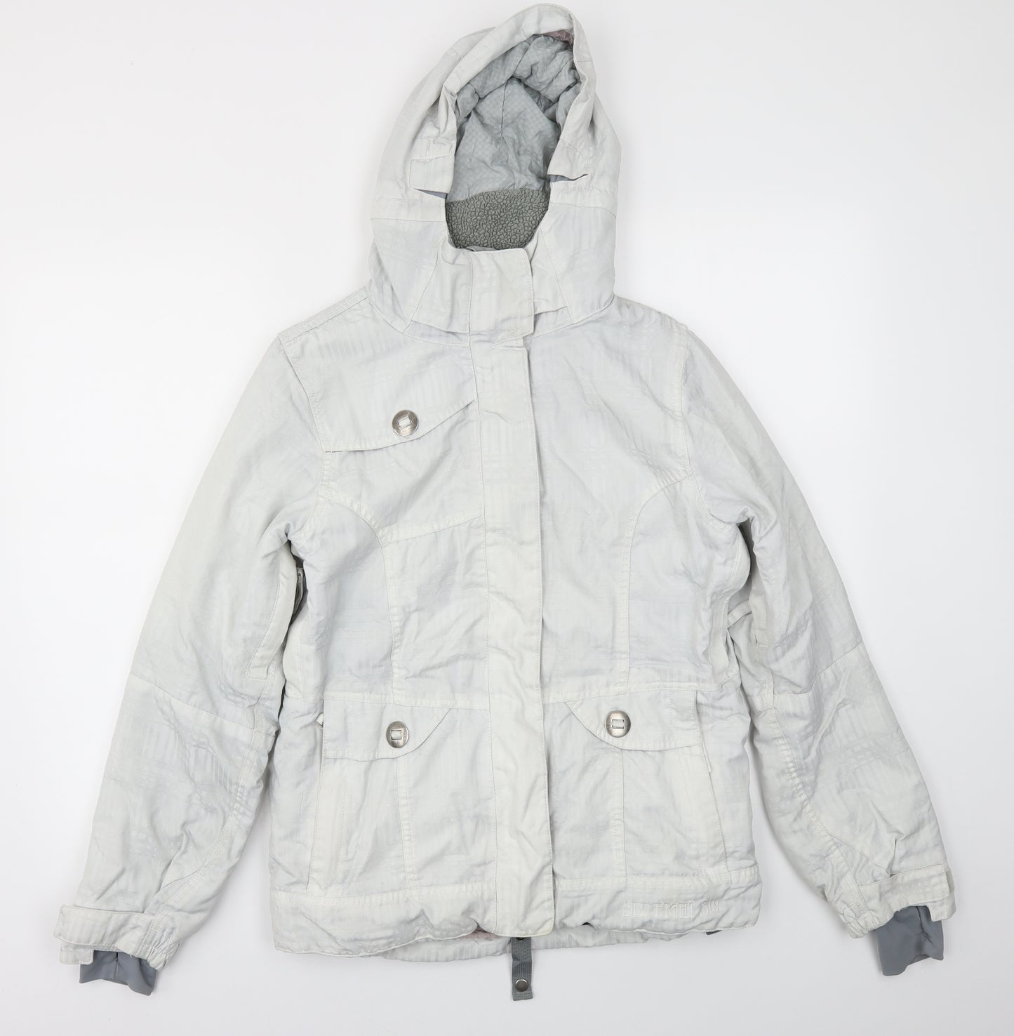 INFIDRY Womens White   Jacket Coat Size M