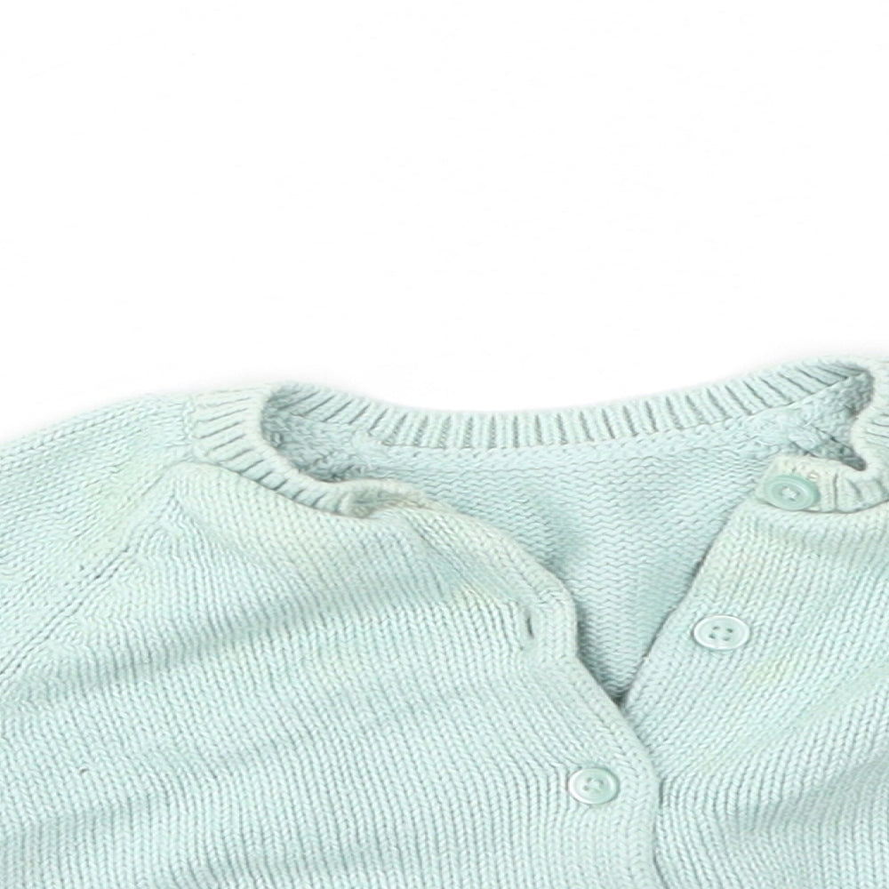 M&S Girls Green   Cardigan Jumper Size 3-6 Months