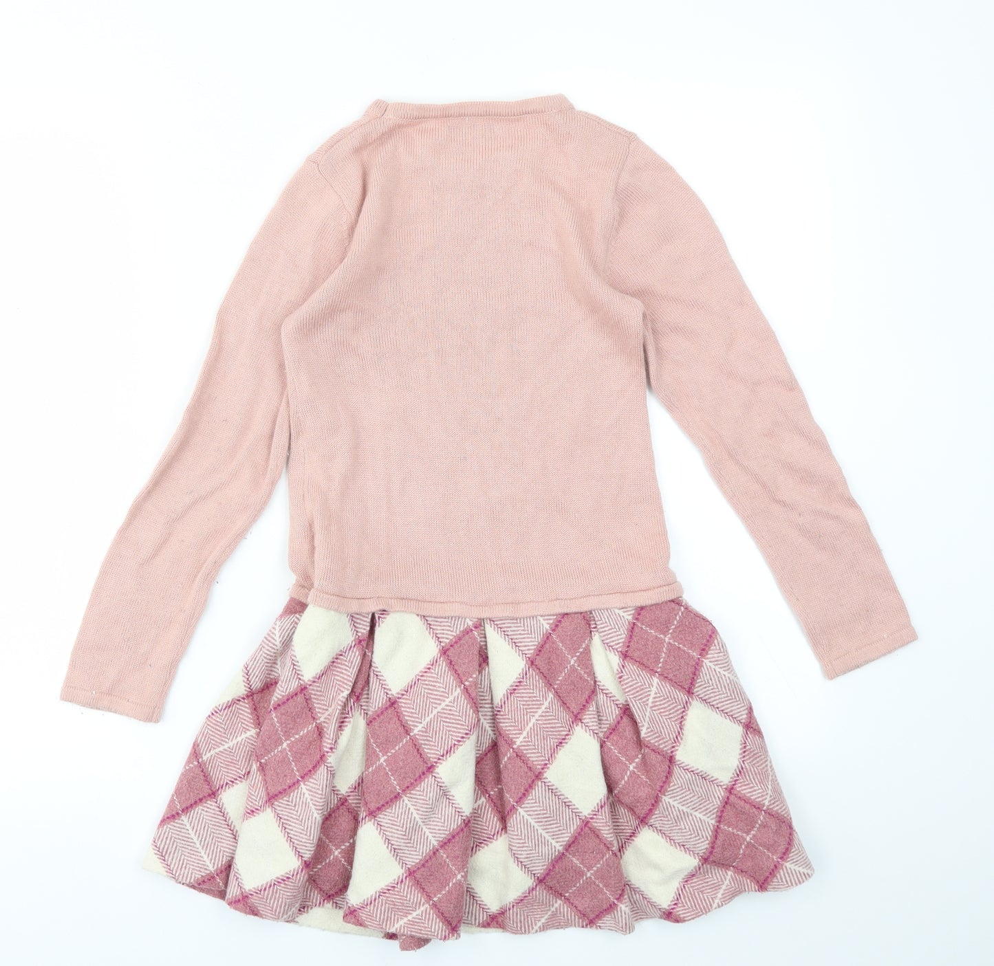 Mayoral Girls Pink Check  Fit & Flare  Size 9-10 Years