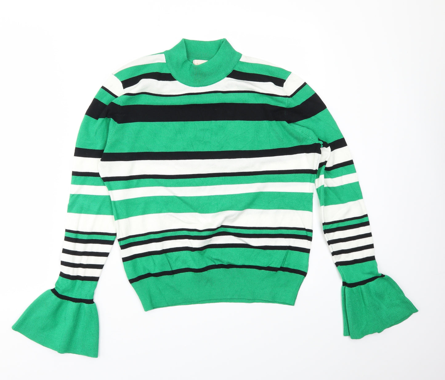 Lauren Taylor Womens Multicoloured Striped  Basic T-Shirt Size L