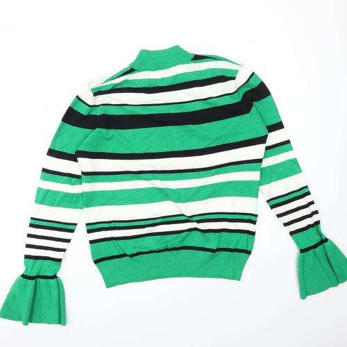 Lauren Taylor Womens Multicoloured Striped  Basic T-Shirt Size L