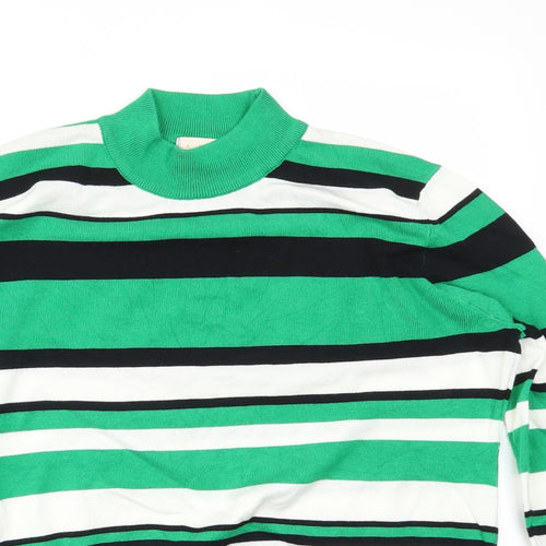 Lauren Taylor Womens Multicoloured Striped  Basic T-Shirt Size L