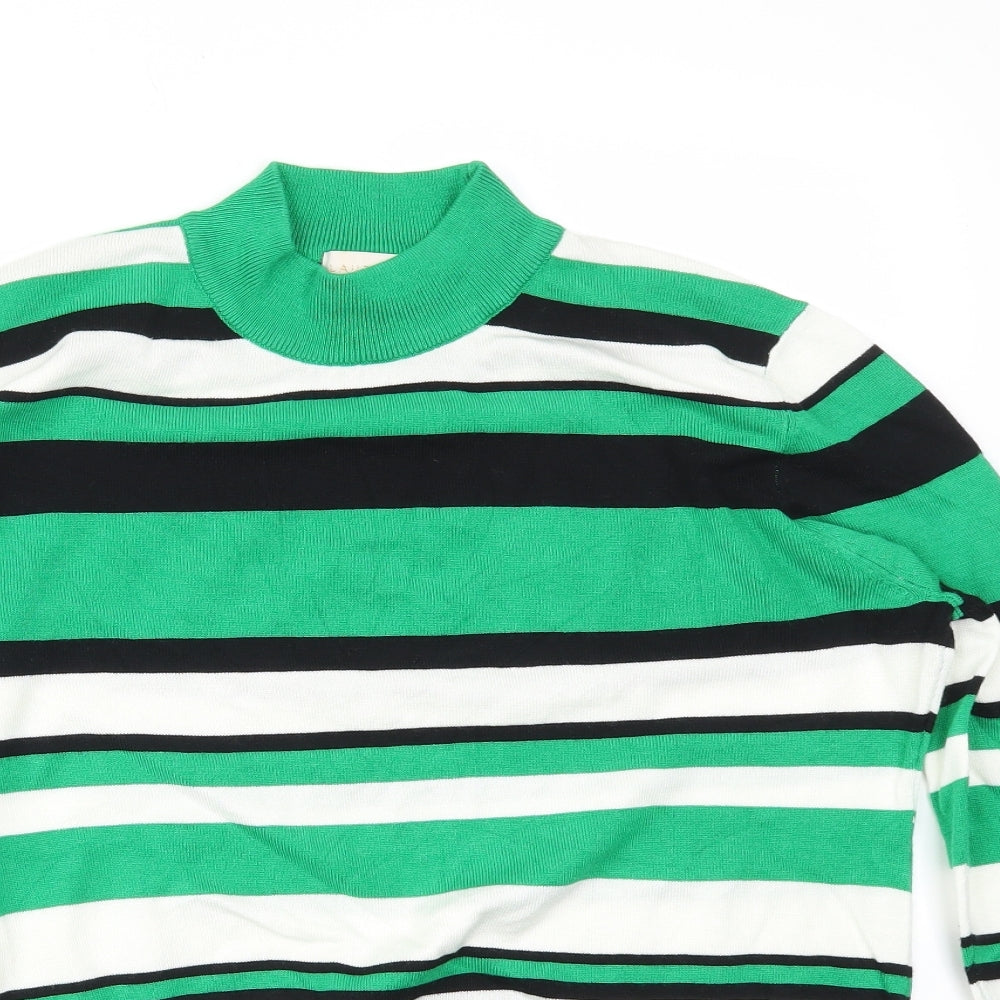 Lauren Taylor Womens Multicoloured Striped  Basic T-Shirt Size L