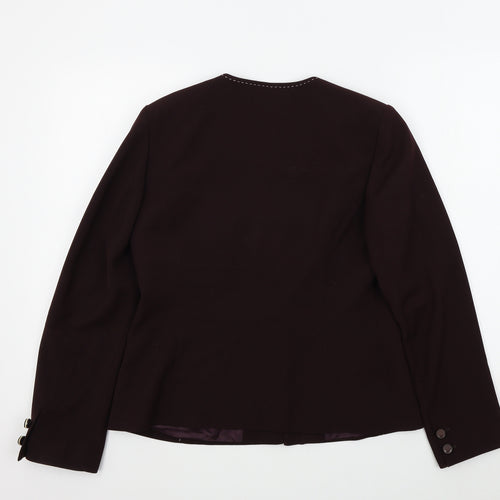Roman Womens Brown Colourblock  Jacket Blazer Size 12