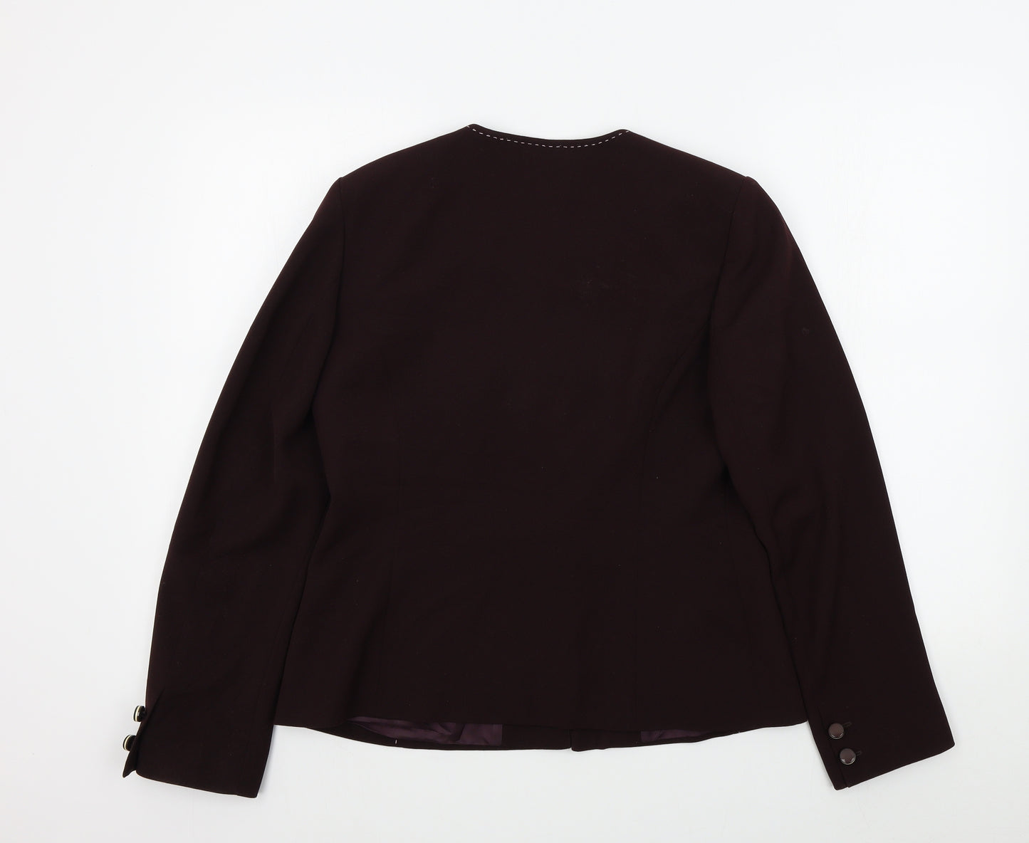 Roman Womens Brown Colourblock  Jacket Blazer Size 12
