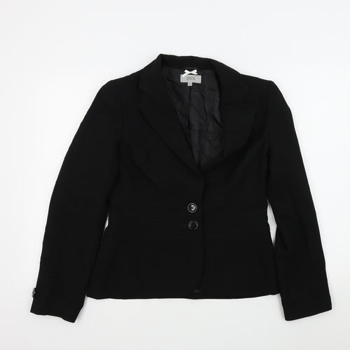 M&S Womens Black Colourblock  Jacket Blazer Size 12