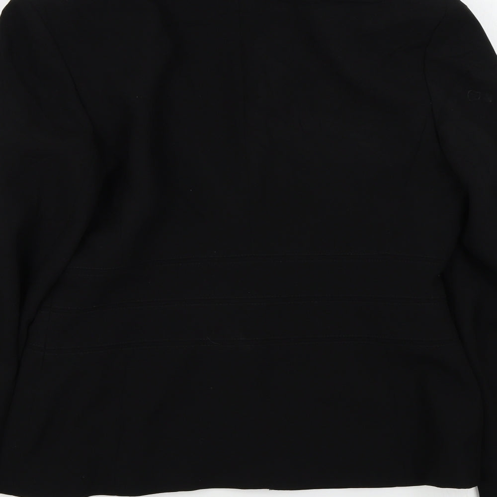 M&S Womens Black Colourblock  Jacket Blazer Size 12