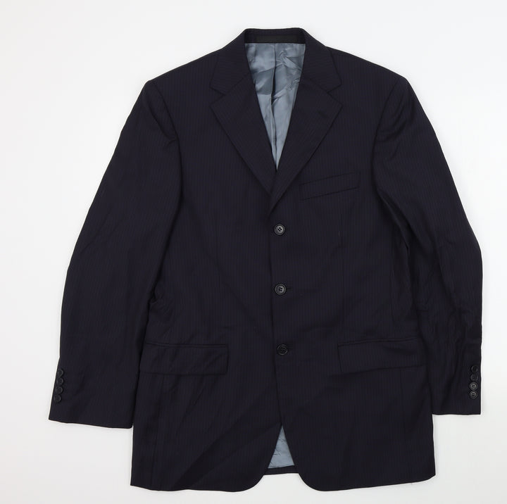 M&S Mens Blue   Jacket Suit Jacket Size 38