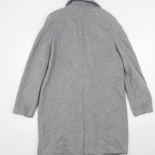 M&S Womens Grey   Overcoat Coat Size 12