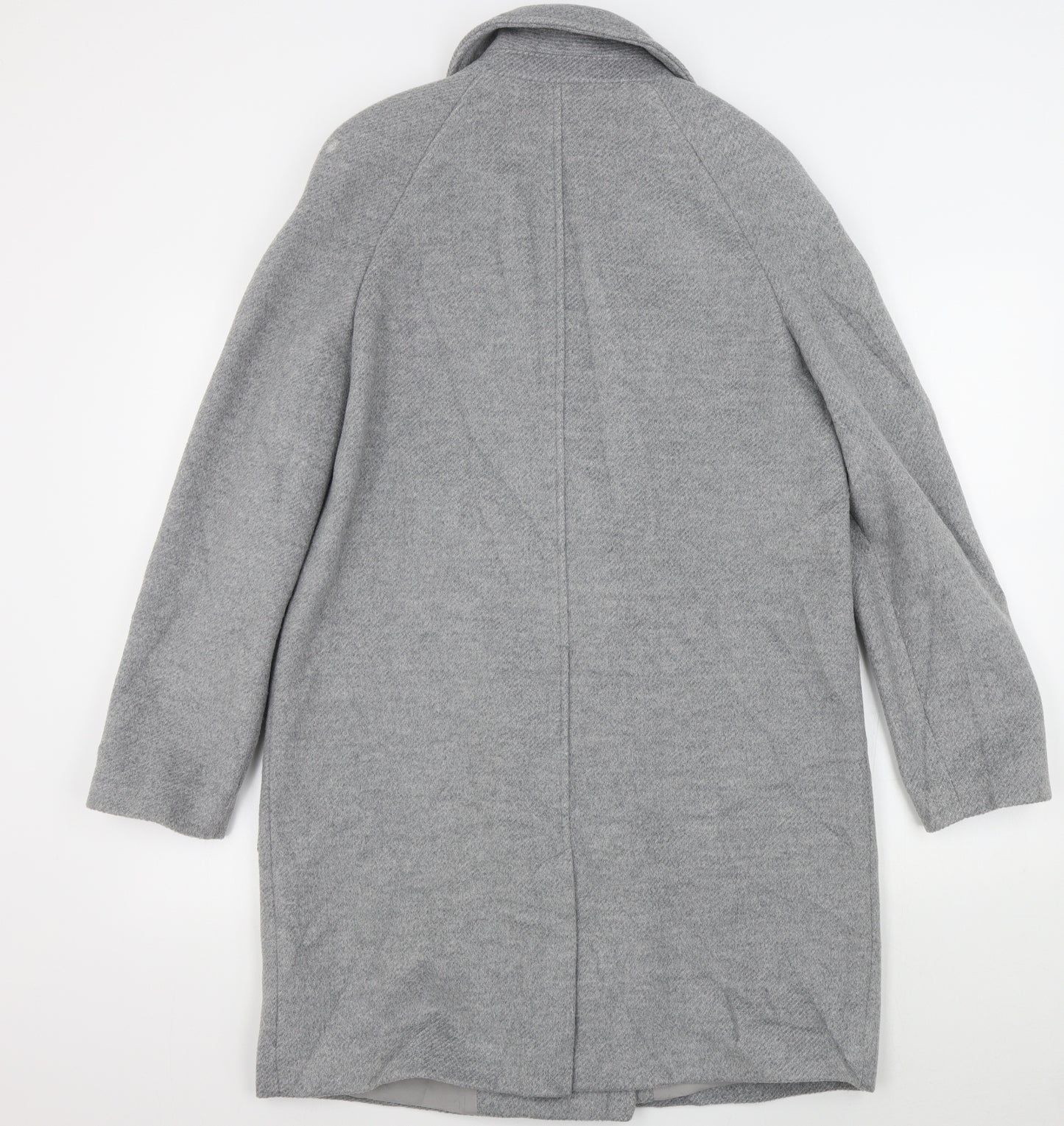 M&S Womens Grey   Overcoat Coat Size 12