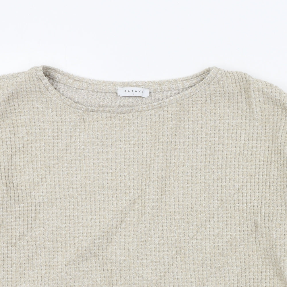 Papaya Womens Beige   Pullover Jumper Size L