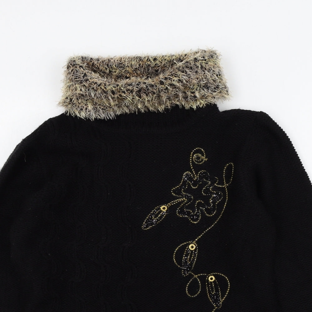 jin sheng Womens Black   Pullover Jumper Size M