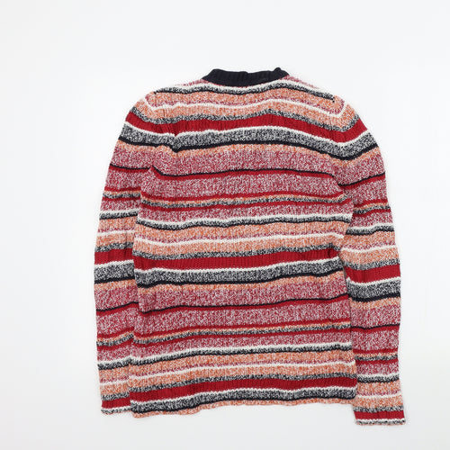 Papaya Womens Red Striped  Pullover Jumper Size S