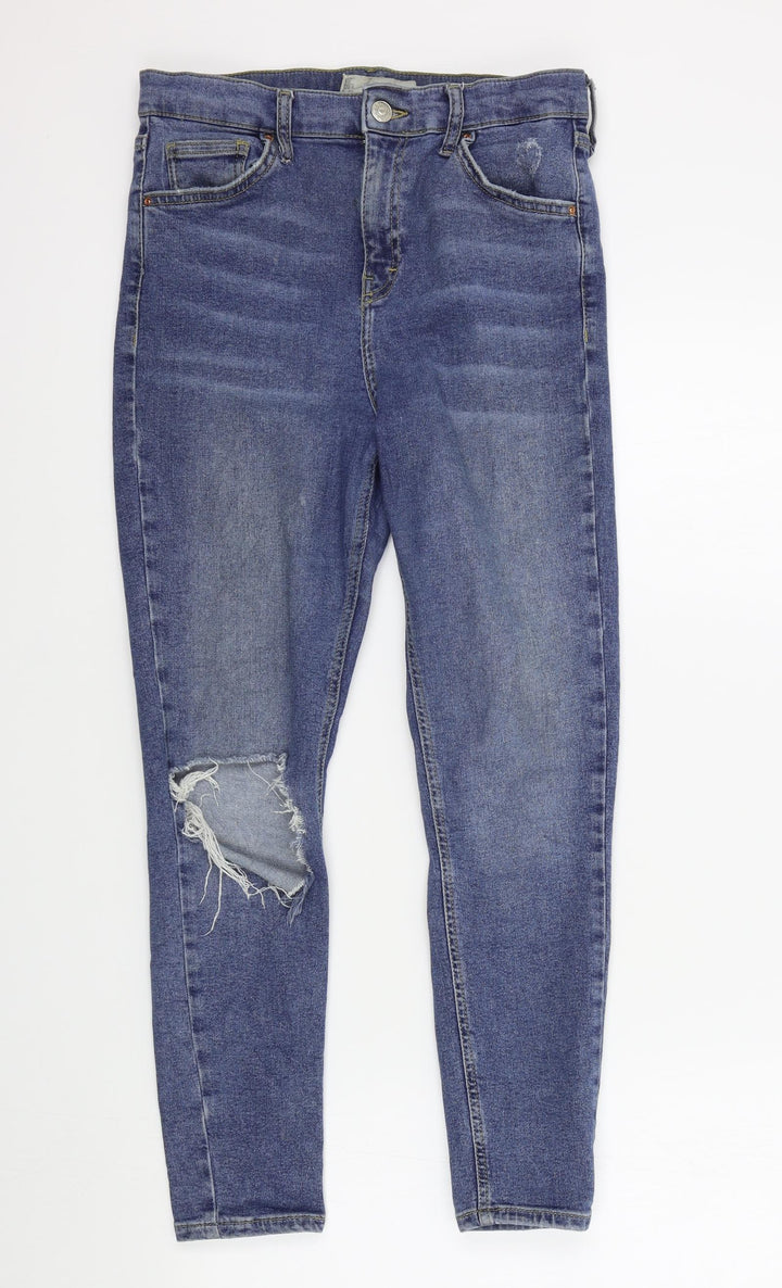 Topshop Womens Blue Skinny Jeans Size 30 in L26 in