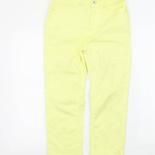 M&S Womens Yellow   Cropped Jeans Size 10 L21 in