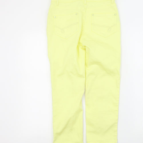 M&S Womens Yellow   Cropped Jeans Size 10 L21 in