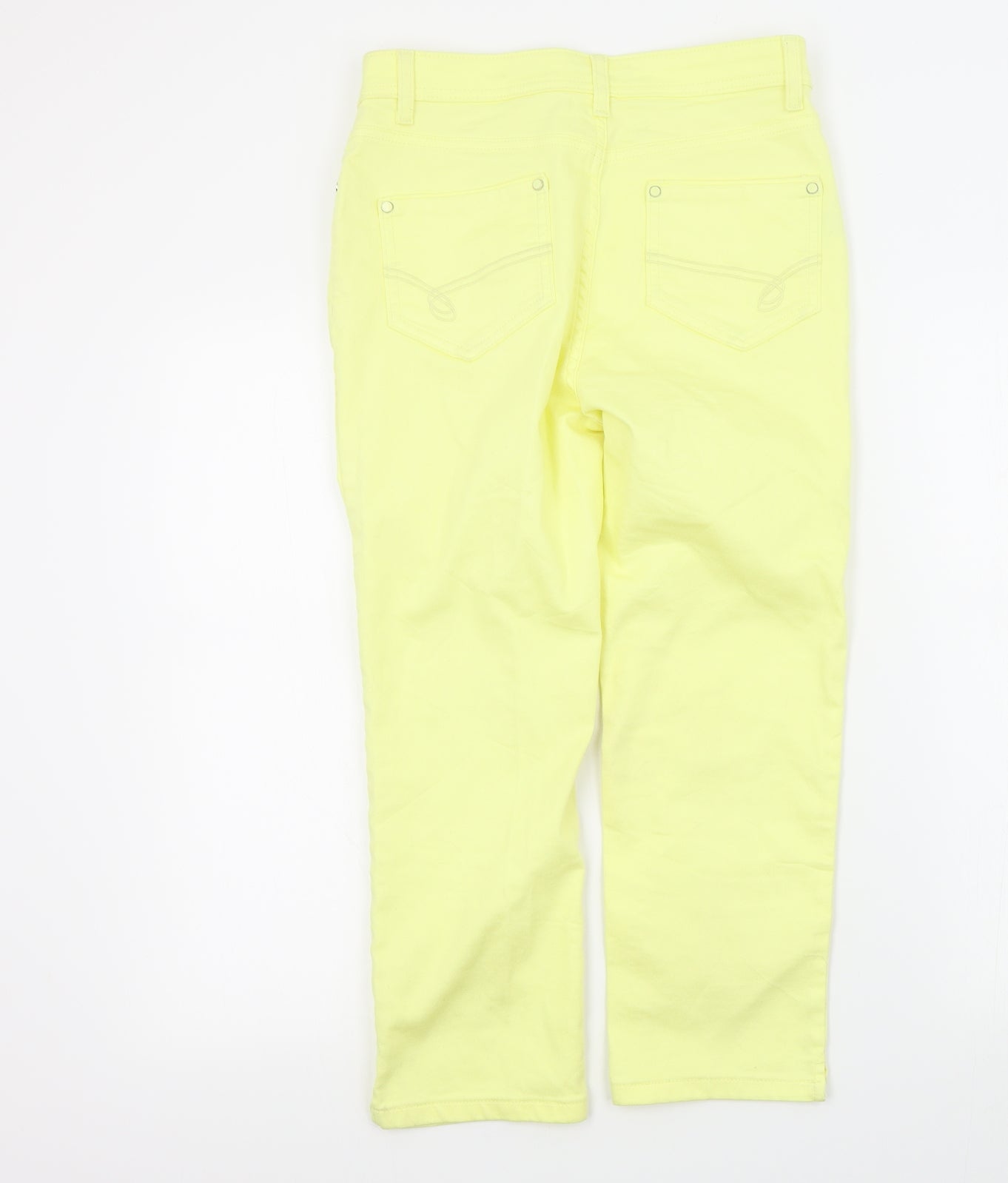 M&S Womens Yellow   Cropped Jeans Size 10 L21 in