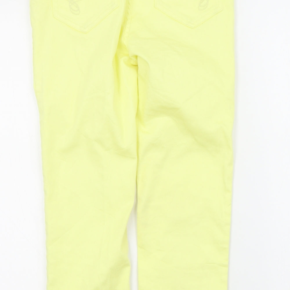 M&S Womens Yellow   Cropped Jeans Size 10 L21 in