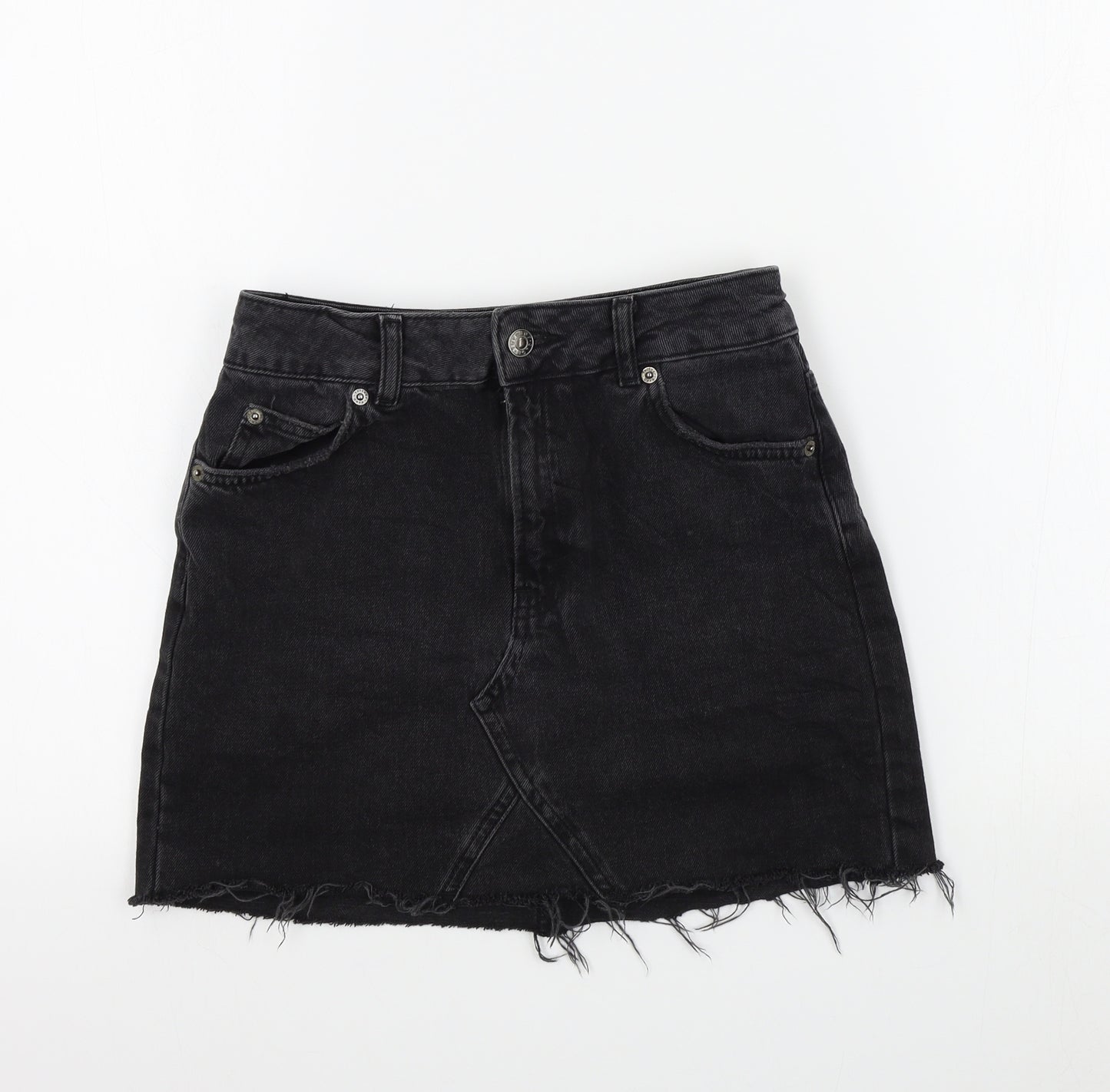 Topshop Womens Black   A-Line Skirt Size 8