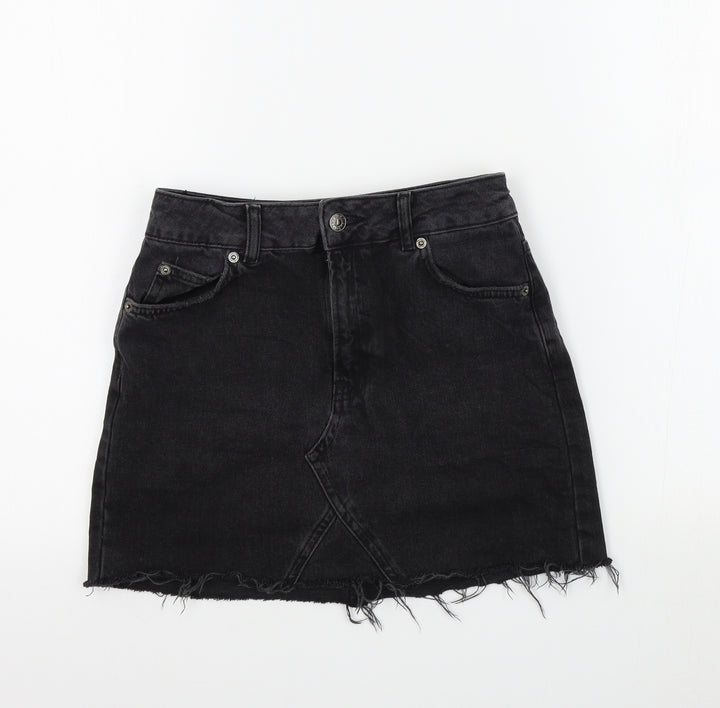 Topshop Womens Black   A-Line Skirt Size 8