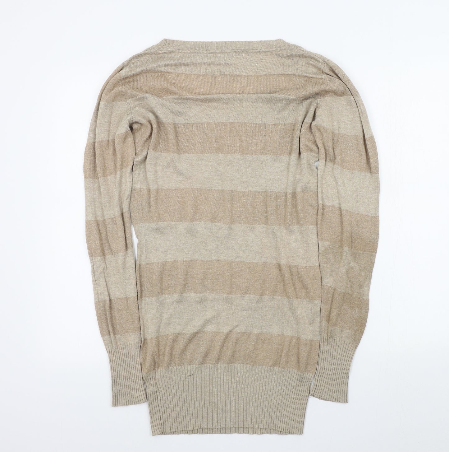Therapy Womens Brown Striped  Pullover Jumper Size 12
