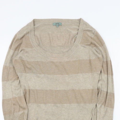 Therapy Womens Brown Striped  Pullover Jumper Size 12
