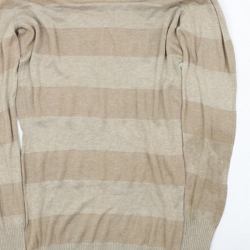 Therapy Womens Brown Striped  Pullover Jumper Size 12