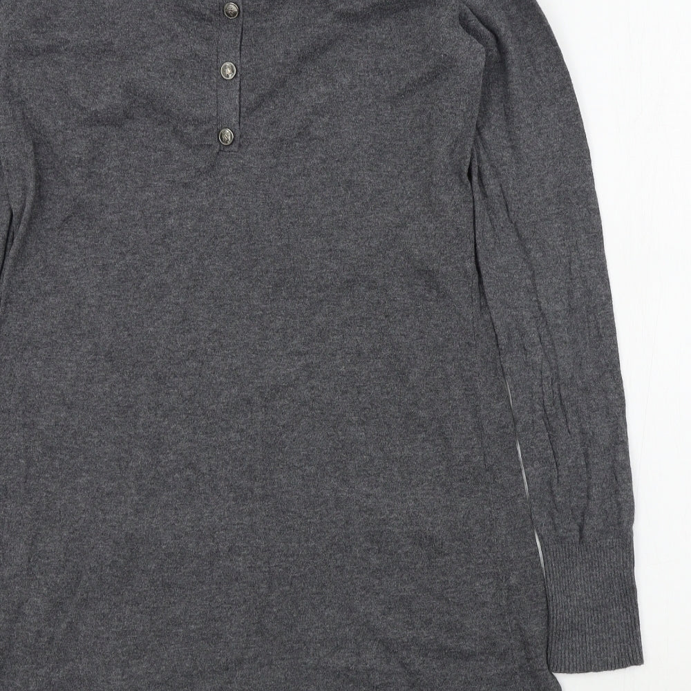 Oasis Womens Grey Colourblock  Jumper Dress  Size S
