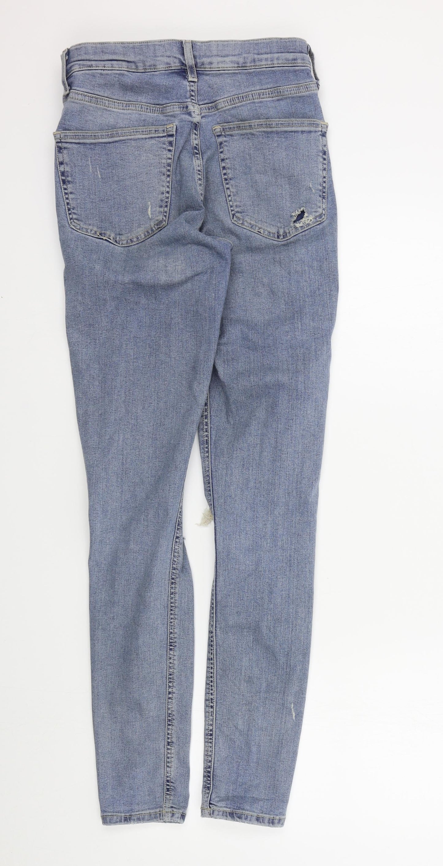 Topshop Womens Blue   Skinny Jeans Size 28 in L34 in