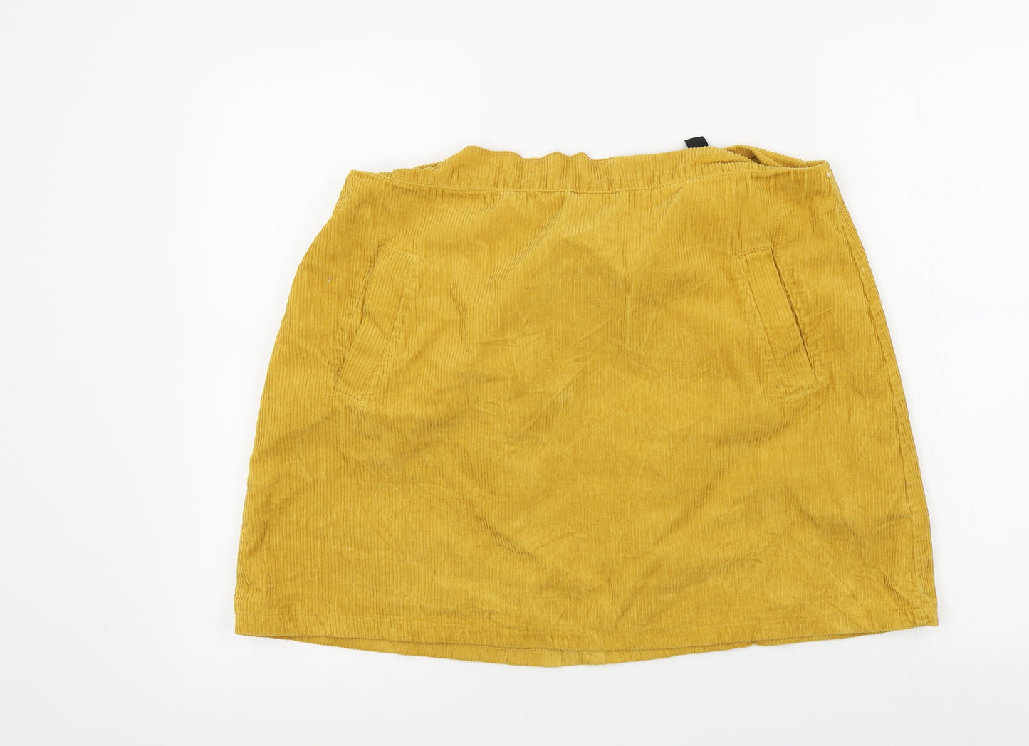 NEWLOOK Womens Yellow   A-Line Skirt Size 16