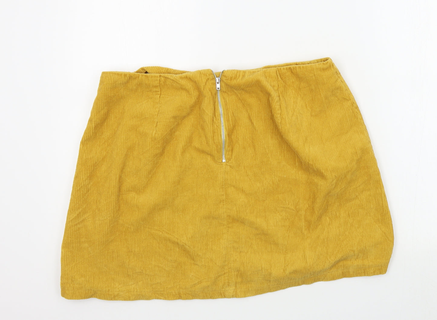 NEWLOOK Womens Yellow   A-Line Skirt Size 16