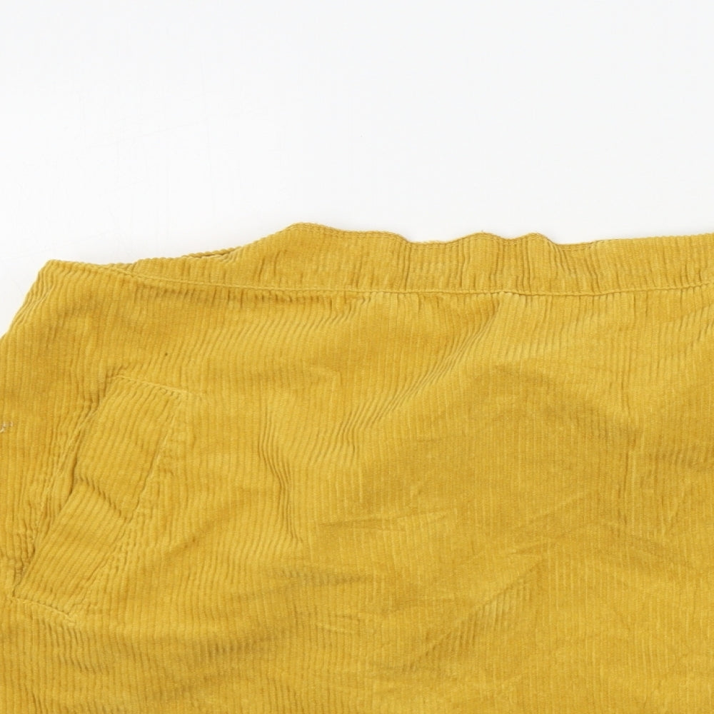 NEWLOOK Womens Yellow   A-Line Skirt Size 16