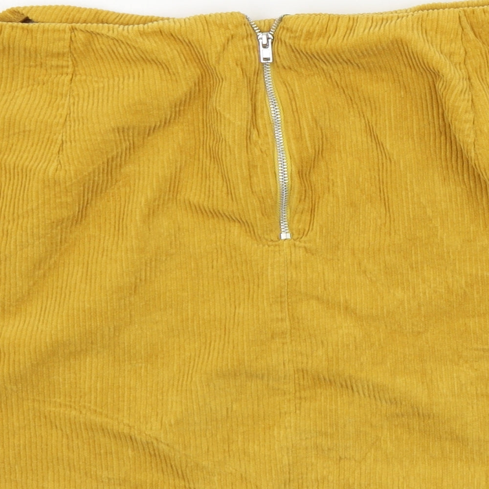 NEWLOOK Womens Yellow   A-Line Skirt Size 16