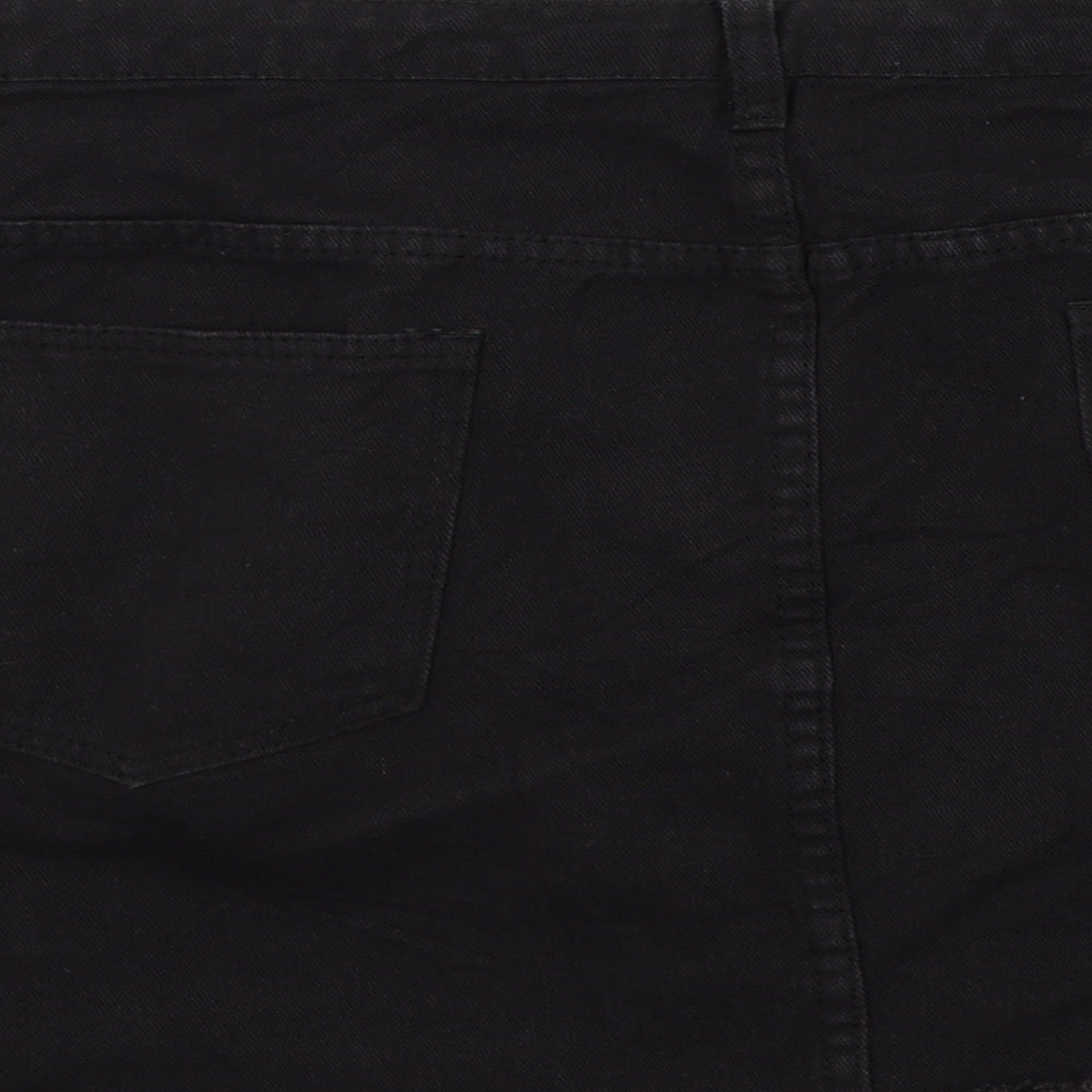 Boohoo Womens Black   A-Line Skirt Size 20 in
