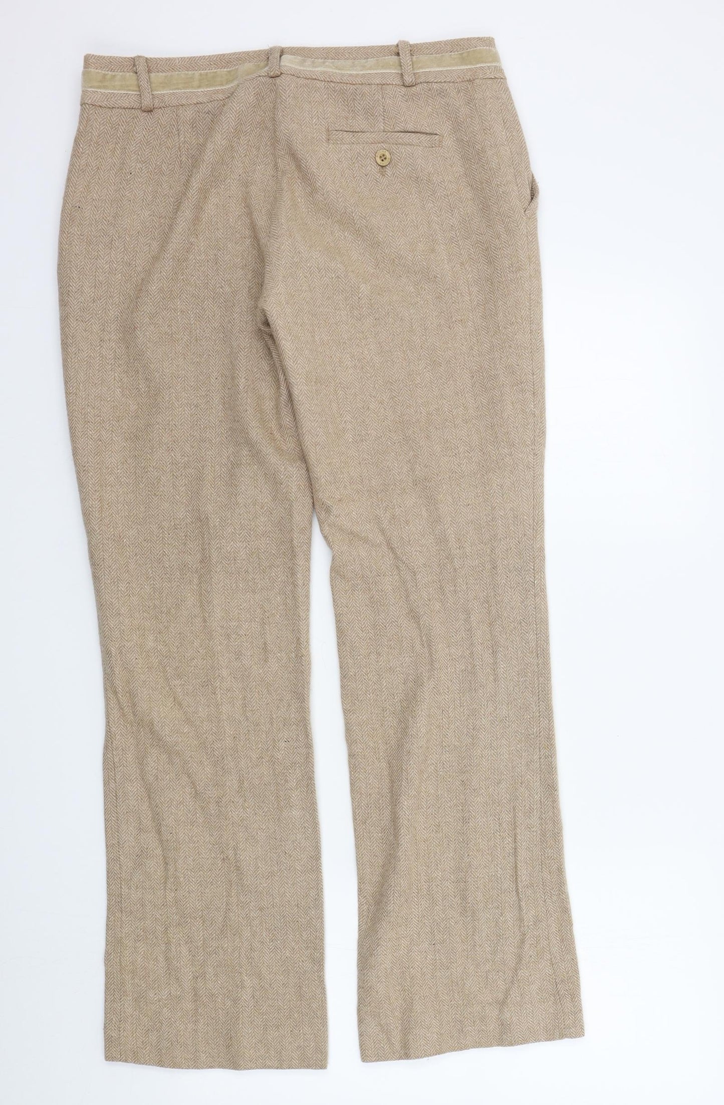 ROCHA,JOHN ROCHA Womens Beige   Trousers  Size 12 L31 in