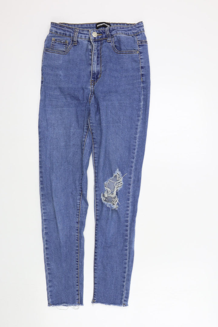 MOMOKROM Womens Blue   Skinny Jeans Size 8 L25.5 in