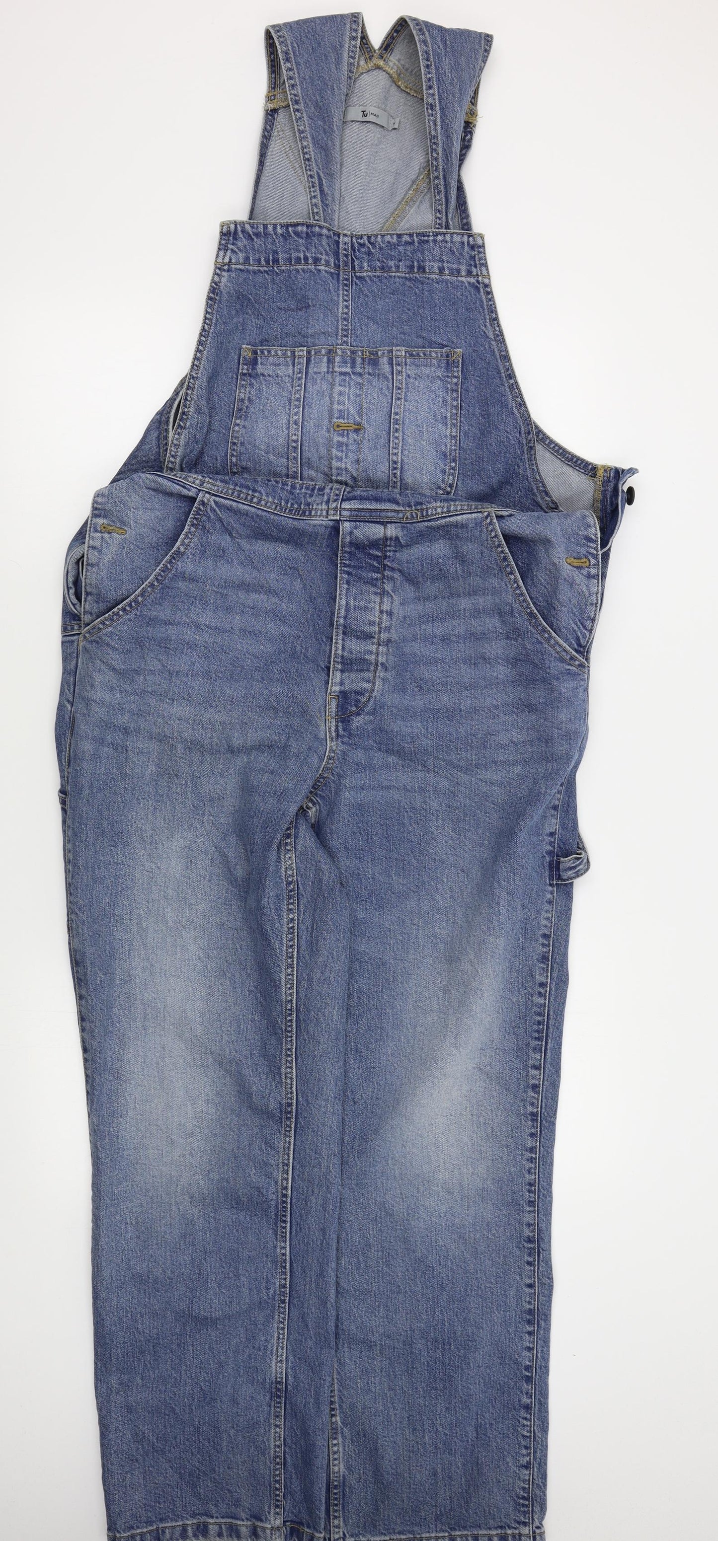 TU Mens Blue   Dungarees Trousers Size M L30 in