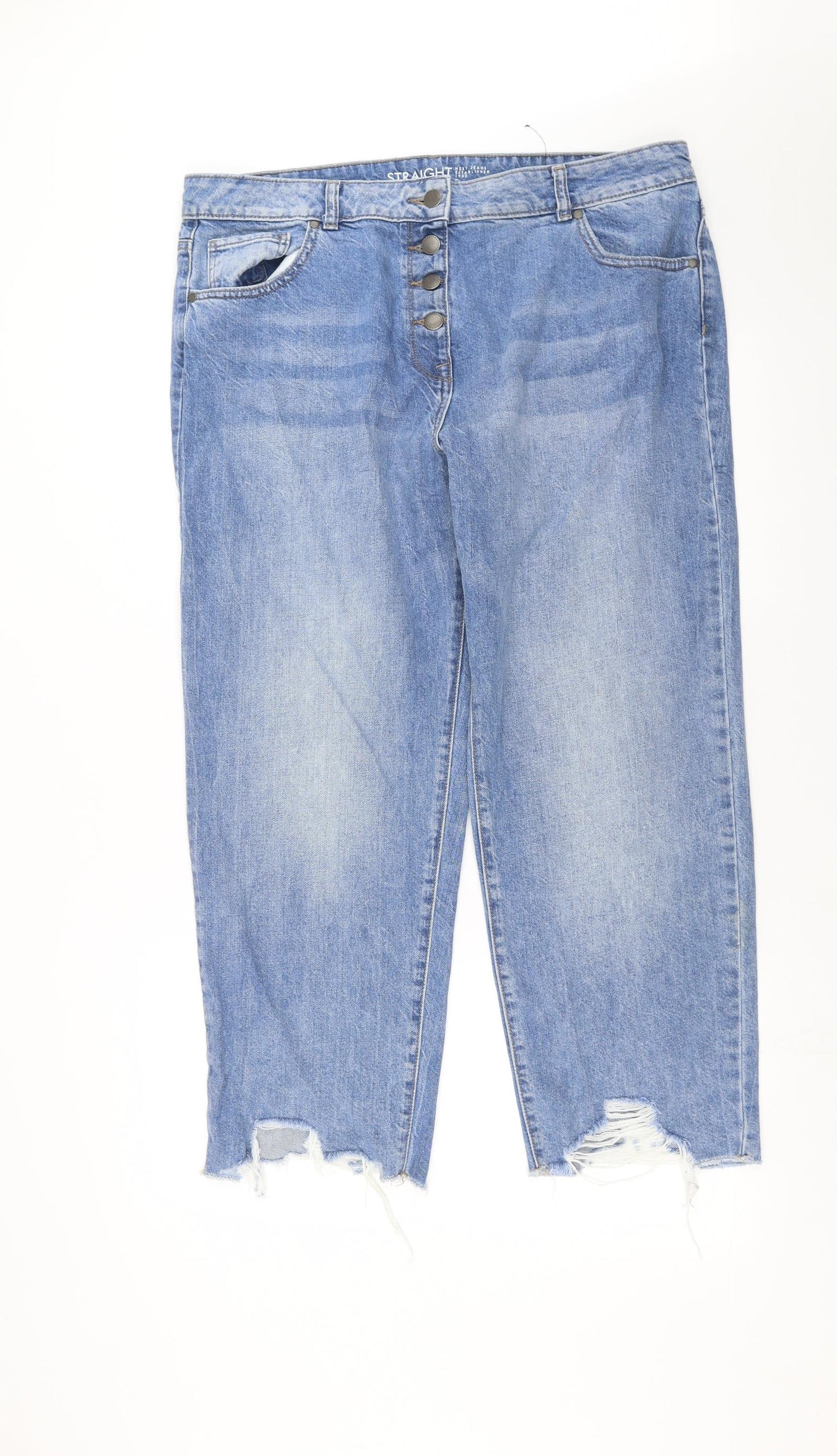 NEXT Womens Blue  Denim Cropped Jeans Size 18 L26 in