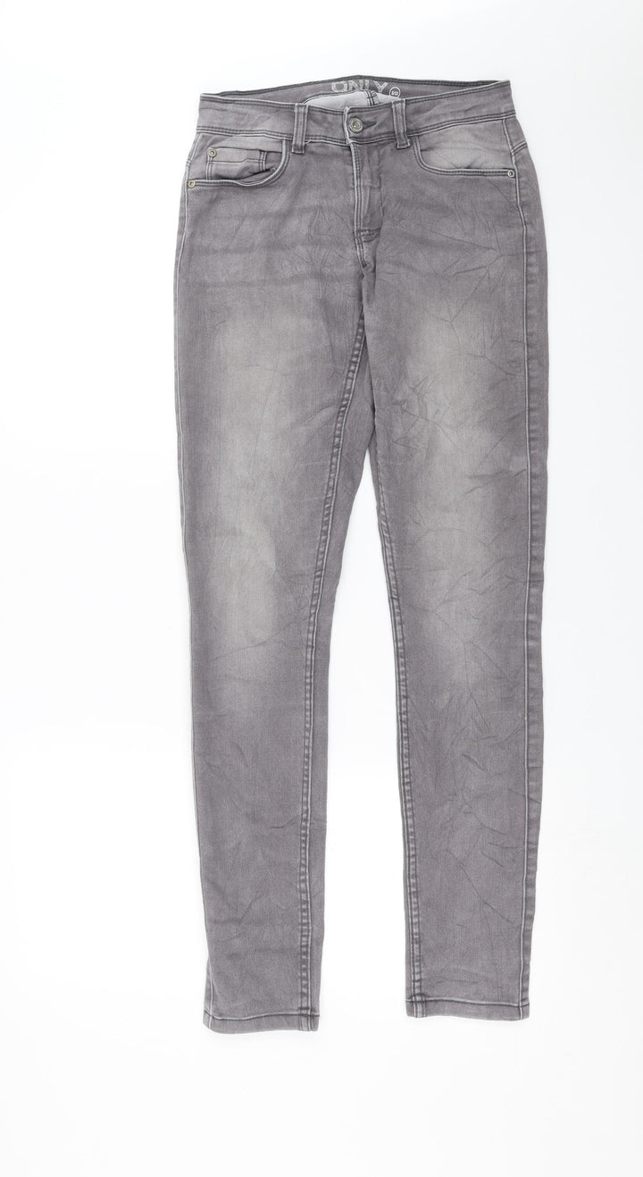 Only Womens Grey Denim Skinny Jeans Size S L31 in