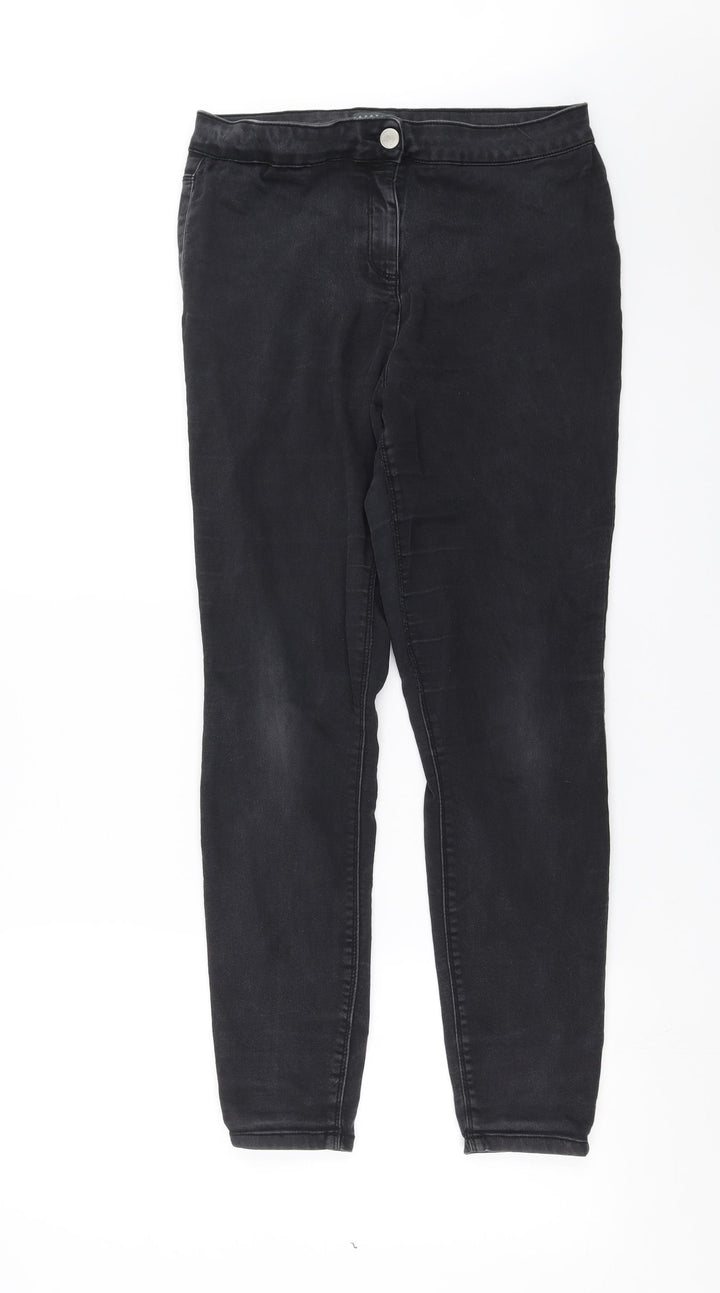 Papaya Womens Grey Denim Skinny Jeans Size 12 L28 in