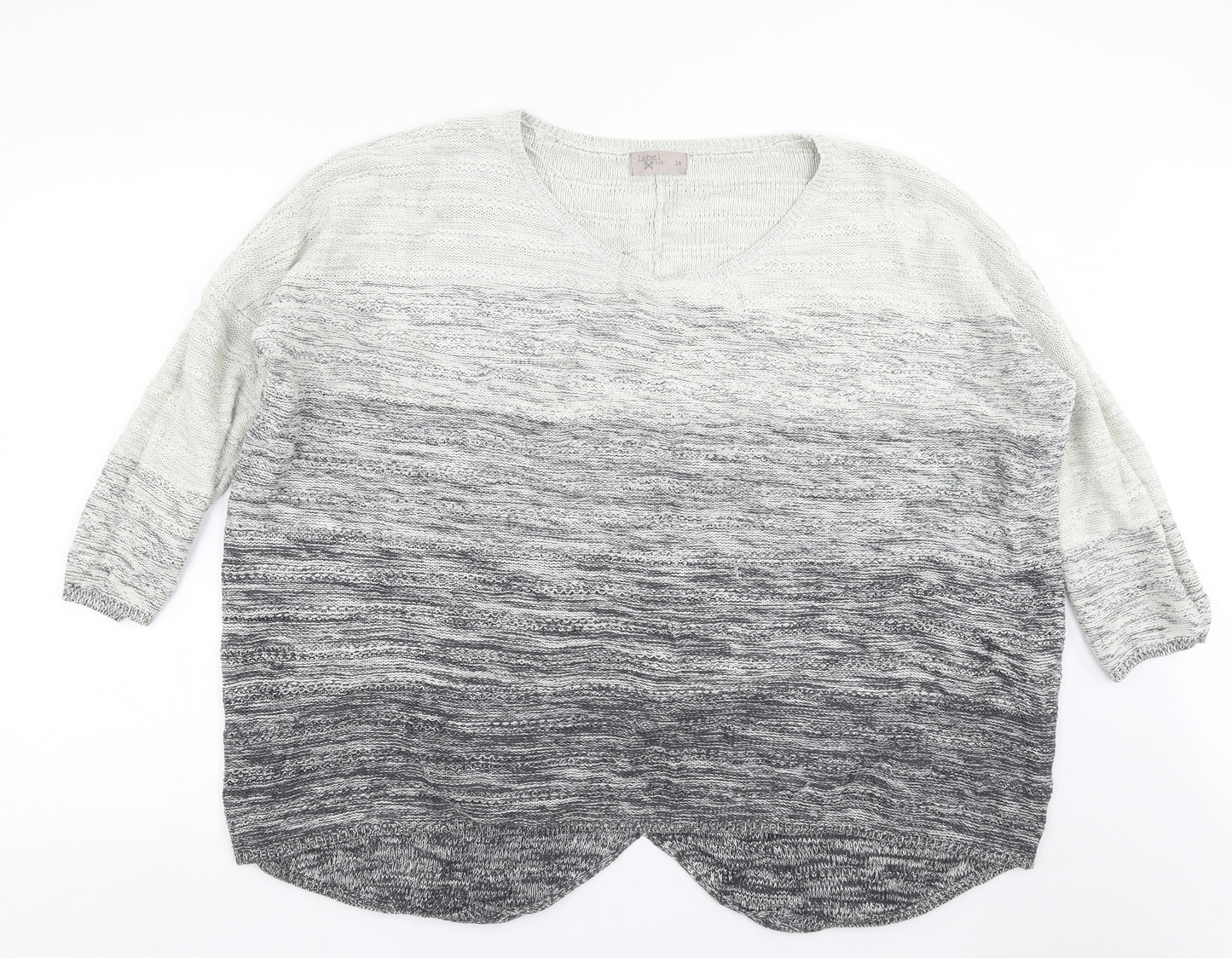 Label Lab Womens Grey  Knit Pullover Jumper Size 16