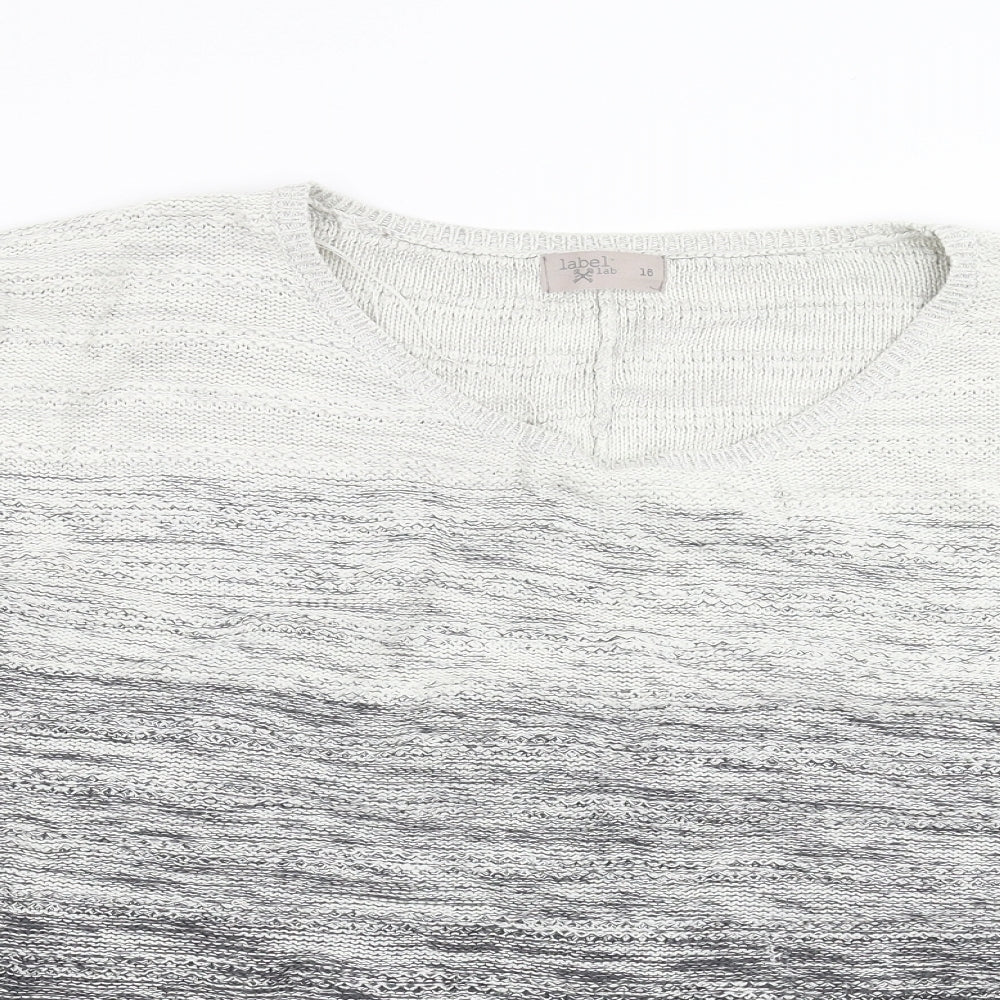 Label Lab Womens Grey  Knit Pullover Jumper Size 16